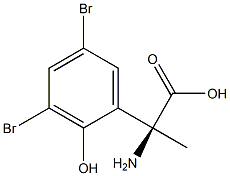 (2S)-2-AMINO-2-(3,5-DIBROMO-2-HYDROXYPHENYL)PROPANOIC ACID Struktur