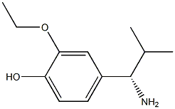 4-((1S)-1-AMINO-2-METHYLPROPYL)-2-ETHOXYPHENOL Struktur