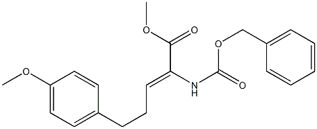 2-CBZ-AMINO-5-(4-METHOXYPHENYL)PENT-2-ENOIC ACID METHYL ESTER Struktur