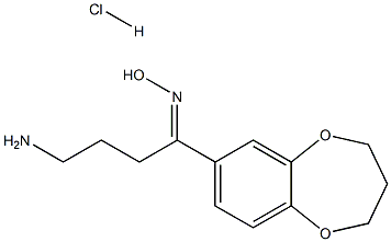 (1E)-4-AMINO-1-(3,4-DIHYDRO-2H-1,5-BENZODIOXEPIN-7-YL)BUTAN-1-ONE OXIME HYDROCHLORIDE Struktur