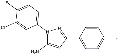 1-(3-CHLORO-4-FLUOROPHENYL)-3-(4-FLUOROPHENYL)-1H-PYRAZOL-5-AMINE Struktur