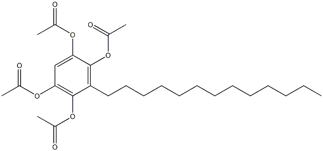 ACETIC ACID 2,4,5-TRIACETOXY-3-TRIDECYL-PHENYL ESTER Struktur