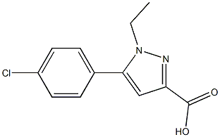 5-(4-CHLOROPHENYL)-1-ETHYL-1H-PYRAZOLE-3-CARBOXYLIC ACID Struktur