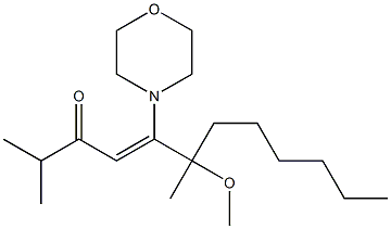 6-METHOXY-2,6-DIMETHYL-5-MORPHOLIN-4-YL-DODEC-4-EN-3-ONE Struktur