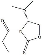 (R)-4-ISOPROPYL-3-PROPIONYL-1,3-OXAZOLIDINE-2-THIONE Struktur