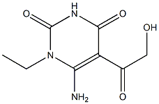 6-AMINO-1-ETHYL-5-GLYCOLOYLPYRIMIDINE-2,4(1H,3H)-DIONE Struktur