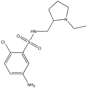 5-AMINO-2-CHLORO-N-[(1-ETHYLPYRROLIDIN-2-YL)METHYL]BENZENESULFONAMIDE Struktur