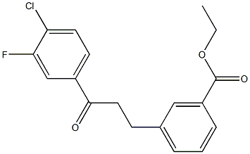 3-(3-CARBOETHOXYPHENYL)-4'-CHLORO-3'-FLUOROPROPIOPHENONE Struktur