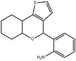 2-(5A,6,7,8,9,9A-HEXAHYDRO-4H-THIENO[3,2-C]CHROMEN-4-YL)ANILINE Struktur