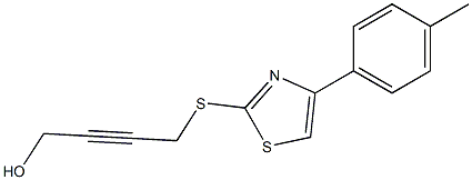 4-([4-(4-METHYLPHENYL)-1,3-THIAZOL-2-YL]THIO)BUT-2-YN-1-OL Struktur