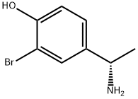 4-((1S)-1-AMINOETHYL)-2-BROMOPHENOL Struktur