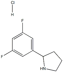 2-(3,5-DIFLUORO-PHENYL)-PYRROLIDINE, HYDROCHLORIDE Struktur