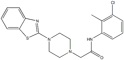 2-[4-(1,3-BENZOTHIAZOL-2-YL)PIPERAZIN-1-YL]-N-(3-CHLORO-2-METHYLPHENYL)ACETAMIDE Struktur