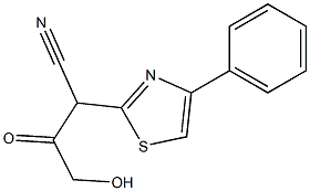 4-HYDROXY-3-OXO-2-(4-PHENYL-1,3-THIAZOL-2-YL)BUTANENITRILE Struktur