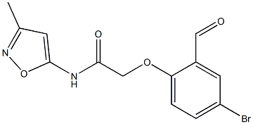 2-(4-BROMO-2-FORMYLPHENOXY)-N-(3-METHYLISOXAZOL-5-YL)ACETAMIDE Struktur