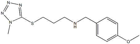 N-(4-METHOXYBENZYL)-3-((1-METHYL-1H-TETRAZOL-5-YL)THIO)PROPAN-1-AMINE Struktur