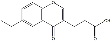 3-(6-ETHYL-4-OXO-4H-CHROMEN-3-YL)PROPANOIC ACID Struktur