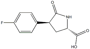 5-OXO-(+/-)-TRANS-4-(4-FLUOROPHENYL)-PYRROLIDINE-2-CARBOXYLIC ACID Struktur