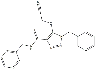 N,1-DIBENZYL-5-(CYANOMETHOXY)-1H-1,2,3-TRIAZOLE-4-CARBOXAMIDE Struktur