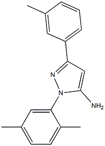 1-(2,5-DIMETHYLPHENYL)-3-(3-METHYLPHENYL)-1H-PYRAZOL-5-AMINE Struktur