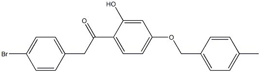 1-(4-(4-METHYLBENZYLOXY)-2-HYDROXYPHENYL)-2-(4-BROMOPHENYL)ETHANONE Struktur