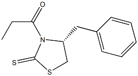 (R)-4-BENZYL-3-PROPIONYL-1,3-THIAZOLIDINE-2-THIONE Struktur