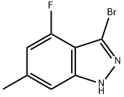 3-BROMO-4-FLUORO-6-METHYL (1H)INDAZOLE Struktur