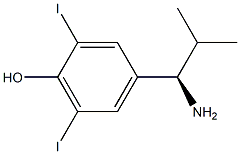 4-((1R)-1-AMINO-2-METHYLPROPYL)-2,6-DIIODOPHENOL Struktur