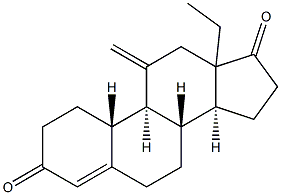 13-ETHYL-11-METHYLENE-GON-4-ENE-3,17-DIONE Struktur