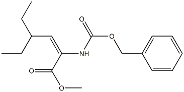 2-CBZ-AMINO-4-ETHYLHEX-2-ENOIC ACID METHYL ESTER Struktur