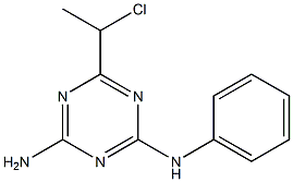 6-(1-CHLOROETHYL)-N-PHENYL-1,3,5-TRIAZINE-2,4-DIAMINE Struktur