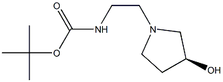 (3S)-1-(2-BOC-AMINOETHYL)-3-PYRROLIDINOL Struktur