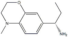 (1S)-1-(4-METHYL(2H,3H-BENZO[E]1,4-OXAZIN-7-YL))PROPYLAMINE Struktur