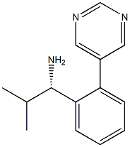 (1S)-2-METHYL-1-(2-PYRIMIDIN-5-YLPHENYL)PROPYLAMINE Struktur