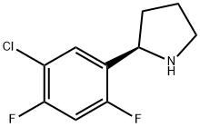 (2R)-2-(5-CHLORO-2,4-DIFLUOROPHENYL)PYRROLIDINE Struktur