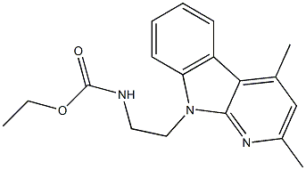 ETHYL 2-(2,4-DIMETHYL-9H-PYRIDO[2,3-B]INDOL-9-YL)ETHYLCARBAMATE Struktur