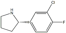 (2S)-2-(3-CHLORO-4-FLUOROPHENYL)PYRROLIDINE Struktur