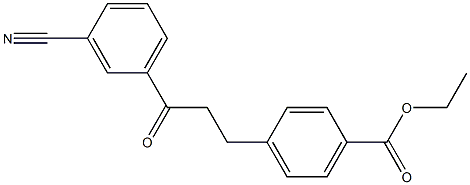 3-(4-CARBOETHOXYPHENYL)-3'-CYANOPROPIOPHENONE Struktur