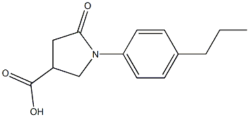 5-OXO-1-(4-PROPYLPHENYL)PYRROLIDINE-3-CARBOXYLIC ACID Struktur