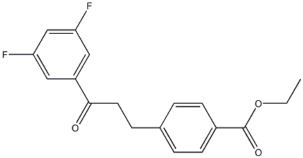 3-(4-CARBOETHOXYPHENYL)-3',5'-DIFLUOROPROPIOPHENONE Struktur