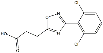 3-[3-(2,6-DICHLOROPHENYL)-1,2,4-OXADIAZOL-5-YL]PROPANOIC ACID Struktur