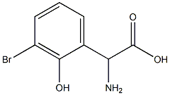 AMINO-(3-BROMO-2-HYDROXY-PHENYL)-ACETIC ACID Struktur