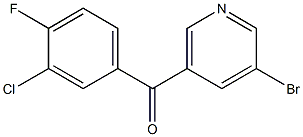 3-BROMO-5-(3-CHLORO-4-FLUOROBENZOYL)PYRIDINE Struktur