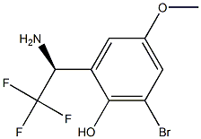 2-((1S)-1-AMINO-2,2,2-TRIFLUOROETHYL)-6-BROMO-4-METHOXYPHENOL Struktur