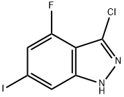 3-CHLORO-4-FLUORO-6-IODOINDAZOLE Struktur