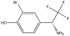 4-((1R)-1-AMINO-2,2,2-TRIFLUOROETHYL)-2-BROMOPHENOL Struktur