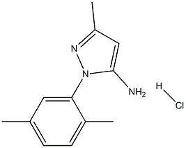 1-(2,5-DIMETHYLPHENYL)-3-METHYL-1H-PYRAZOL-5-AMINE HYDROCHLORIDE Struktur