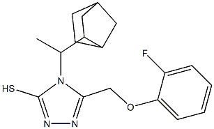 4-(1-BICYCLO[2.2.1]HEPT-2-YL-ETHYL)-5-(2-FLUORO-PHENOXYMETHYL)-4H-[1,2,4]TRIAZOLE-3-THIOL Struktur