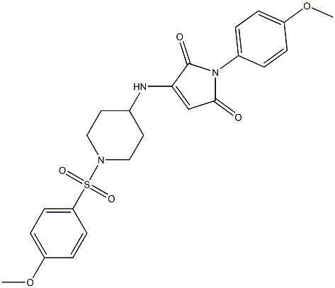 1-(4-METHOXYPHENYL)-3-(1-(4-METHOXYPHENYLSULFONYL)PIPERIDIN-4-YLAMINO)-1H-PYRROLE-2,5-DIONE Struktur