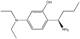 2-((1R)-1-AMINOBUTYL)-5-(DIETHYLAMINO)PHENOL Struktur